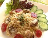 サッポロ一番みそラーメンで冷製パスタ風♪作り方8写真