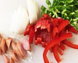 ウインナーとピーマン、玉ねぎのマヨカレー作り方1写真