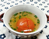 身体に優しい丸ごとトマトの減塩和風スープ作り方4写真