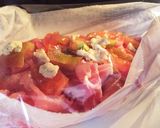 レンジで❁豚肉のトマトチーズ重ね蒸し♡作り方4写真