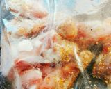 ガーリックソルトで。若鶏松葉の唐揚げ。作り方1写真