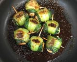 青梗菜のチーズ入り肉巻き作り方7写真