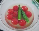 夏＊冷やし出汁トマト＊大葉とオクラ添え作り方6写真
