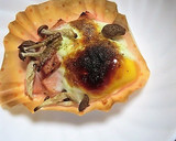 卵とハムとしめじのオーブントースター焼き作り方3写真