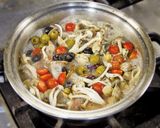 【栗】白身魚ときのこのアクアパッツァ作り方4写真