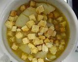 丸玉葱とクルトンのオニオングラタンスープ作り方3写真
