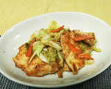 鶏むね肉とキャベツのごま味噌炒め作り方9写真