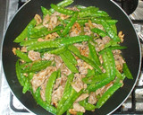 キヌサヤ豚肉くるみの炒め物♪簡単作り方13写真