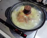 白菜とウインナーのクリーム鍋作り方4写真