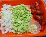 野菜たっぷり♪プチトマトのオムレツ♪作り方1写真