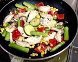 ササミとカラフル野菜のマヨ醤油炒め作り方6写真