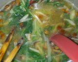 簡単！朝食に♪水菜と なめこのお味噌汁♪作り方6写真