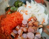 ＊フライパンで！新玉とそら豆のかき揚げ＊作り方1写真