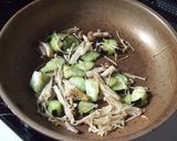 冷たい麺弁当　キノコとツナの冷製パスタ作り方3写真