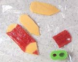 幼稚園　お弁当　オムライス　色鉛筆作り方2写真