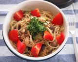 冷たい麺弁当　キノコとツナの冷製パスタ作り方6写真