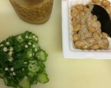オクラと納豆ぶっかけ冷やしうどん。作り方1写真