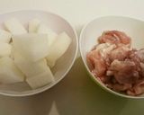 簡単、低カロリーな鶏肉と大根の煮物作り方1写真