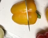 ⌘ パプリカの肉詰め ⌘ お米入り ⌘作り方4写真
