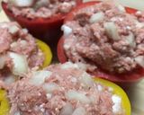 ⌘ パプリカの肉詰め ⌘ お米入り ⌘作り方6写真