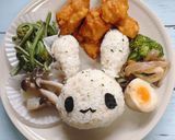 ラブリーうさちゃん弁当作り方1写真