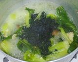 朝食♪チンゲン菜とワカメしめじのお味噌汁作り方5写真