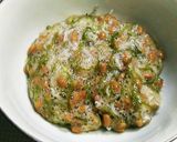 オリーブオイル一回し　納豆-メカブご飯作り方3写真