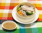 ごまだれ美味しい～豚肉と野菜のせいろ蒸し作り方8写真