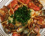 ★男鍋風★ペスカトーレ魚介のトマトパスタ作り方20写真