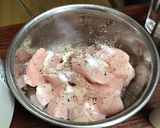 アスパラ ささみ 鶏肉 塩炒め QC簡単作り方1写真