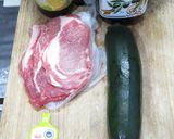 ズッキーニと豚肉のぽん酢炒め地中海風！？作り方1写真
