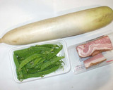 大根とベーコンの簡単煮物♪キヌサヤと作り方1写真