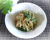 水菜と榎茸の卵とじ作り方3写真