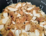 唐揚げ炊き込みご飯簡単めんつゆ2合炊飯器作り方8写真