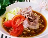 味噌カレースープ♥豚しゃぶ冷やしラーメン作り方6写真
