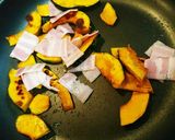 かぼちゃとベーコンのオリーブオイル焼き作り方2写真