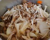 簡単♡水菜ときのこ 卵の味噌中華スープ！作り方6写真