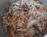簡単♡水菜ときのこ 卵の味噌中華スープ！作り方7写真