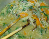簡単♡水菜ときのこ 卵の味噌中華スープ！作り方9写真
