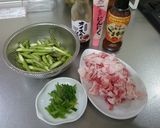 アスパラと豚こま肉のオイスターソース炒め作り方1写真