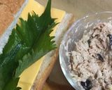 ランチ弁当♡ツナ紫蘇チーズオリーブサンド作り方2写真