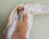 鶏肉下ごしらえ骨付き手羽中の骨抜き下処理作り方11写真
