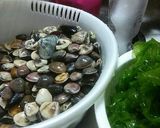 【簡単】ハマグリとあおさ味噌汁作り方2写真
