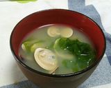 【簡単】ハマグリとあおさ味噌汁作り方4写真