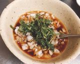 牛たたきの新玉ねぎ茶葉ソースがけ作り方3写真