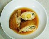 鶏ひき肉とうずらの巾着煮作り方9写真