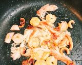 シーフードクリームパスタ作り方3写真
