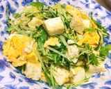 簡単♡水菜たっぷり卵豆腐チャンプルー作り方8写真