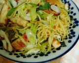 ねぎとさつまあげのしょうゆ味焼きそば作り方5写真