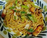 ねぎとさつまあげのしょうゆ味焼きそば作り方6写真